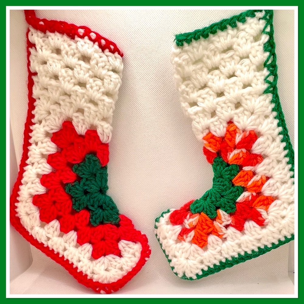 Granny Square Stockings Pair